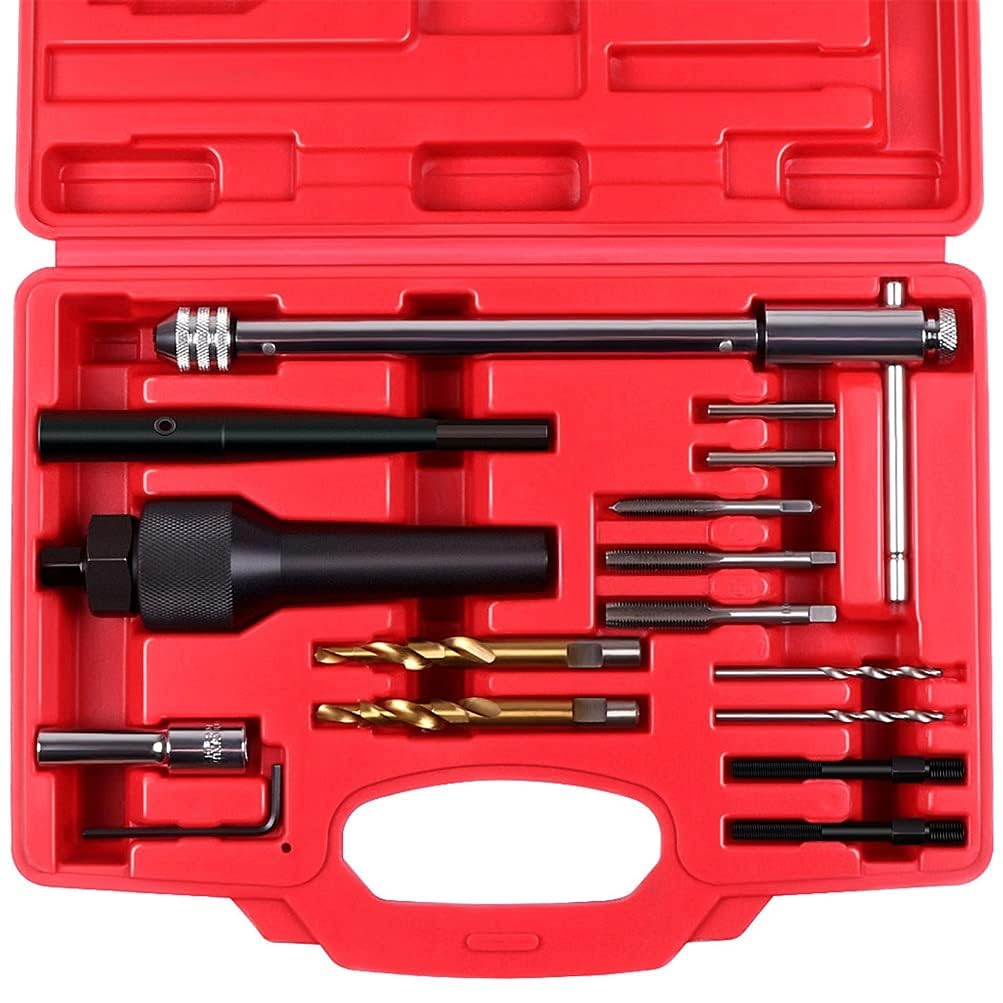Halterungsadapter passend für Gewinde-Reparatur-Set für beschädigte gebrochene 8 mm 10 mm Glühkerzen Nietmutter Werkzeug Nietmuttern-Set Halterungsadapter passend für Gewinde-Reparatur-Set für beschädigte gebrochene 8 mm 10 mm Glühkerzen Nietmutter Werkzeug Nietmuttern-Set von MACHSWON