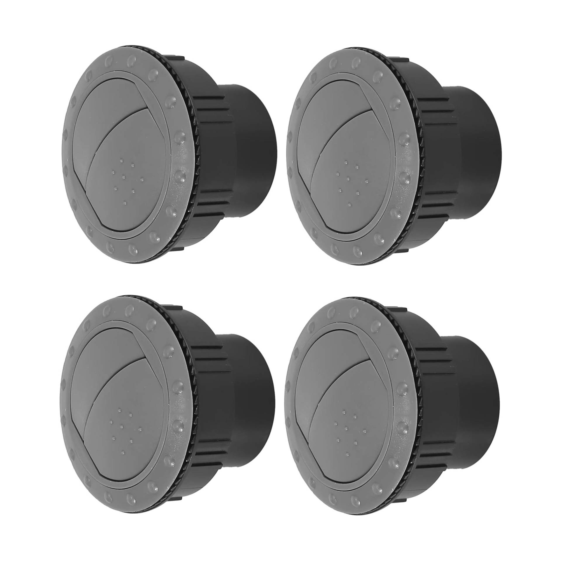 MACHSWON 4 Stück für Wohnmobil, Bus, Boot, Yacht, Wohnwagen, AC-Luftauslass-Entlüftung, Lüftungsschlitze, Armaturenbrett, galvanisierter Knauf, 60 mm, Grau / Schwarz MACHSWON 4 Stück für Wohnmobil, Bus, Boot, Yacht, Wohnwagen, AC-Luftauslass-Entlüftung, Lüftungsschlitze, Armaturenbrett, galvanisierter Knauf, 60 mm, Grau / Schwarz von MACHSWON