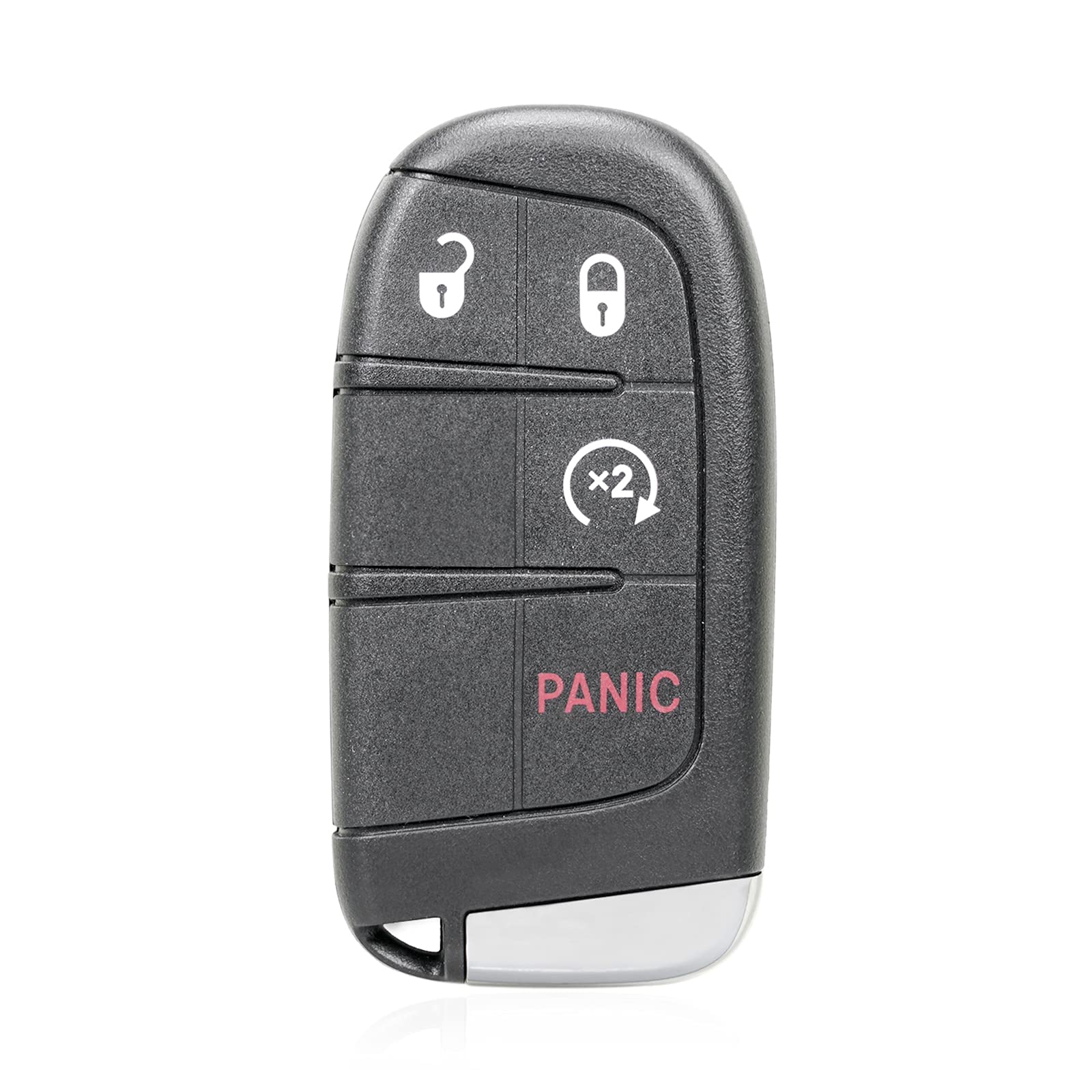 MACHSWON 4 Tasten Ersatz Schlüsselanhänger Gehäuse Keyless Entry Fernbedienung Schlüsselgehäuse Schwarz für Jeep - Compass Renegade Cherokee für Fiat 500 500x M3N-40821302 mit Klinge ohne Chip MACHSWON 4 Tasten Ersatz Schlüsselanhänger Gehäuse Keyless Entry Fernbedienung Schlüsselgehäuse Schwarz für Jeep - Compass Renegade Cherokee für Fiat 500 500x M3N-40821302 mit Klinge ohne Chip von MACHSWON