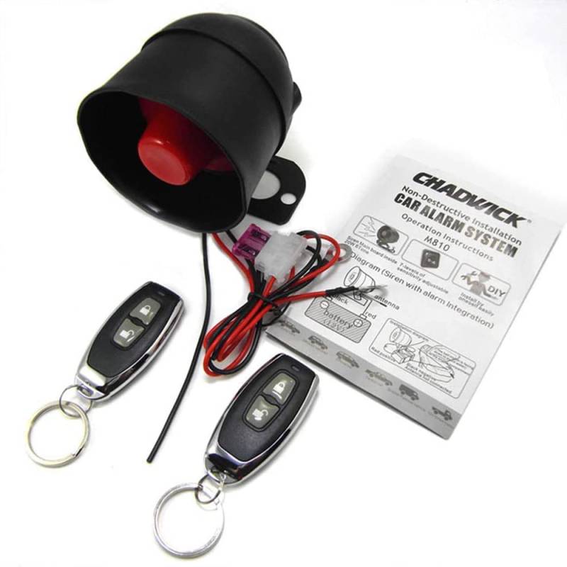 MACHSWON Auto Alarmanlage mit Fernbedienung Universal Lautsprecher Sicherheit Schutz System Schwarz von MACHSWON
