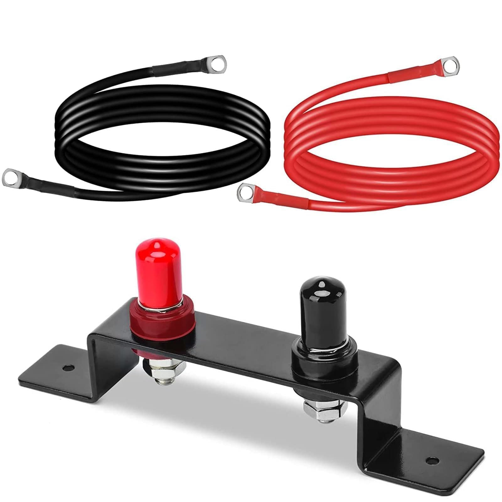 MACHSWON Batterie-Starthilfe-Set, wasserdichter Batterie-Ladepfosten, Remote-Batterie-Überbrückungs-Set mit 58,4 cm langem Kabel und Halterung, für UTV, ATV, Auto, LKW, Wohnmobil, Boot, von MACHSWON