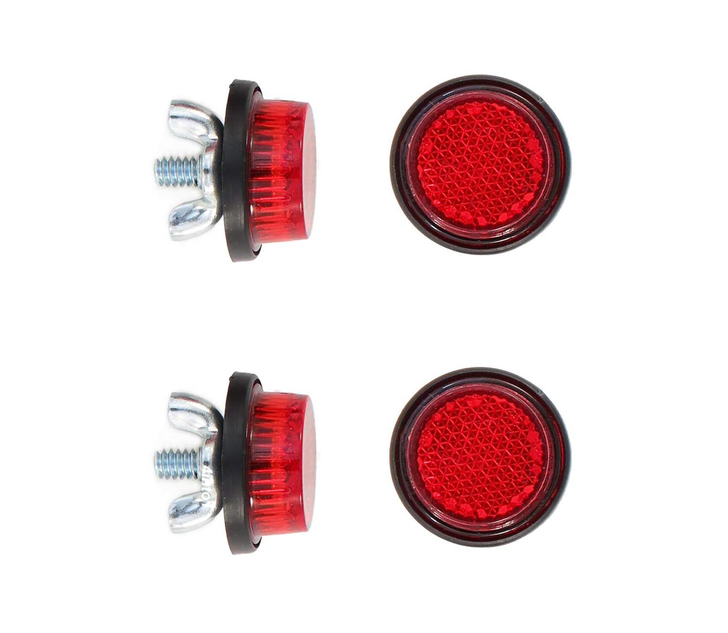 Roter Reflektor Motorrad-Kennzeichen-Schrauben – Set von 4 Stück 1996–2023 von MACHSWON