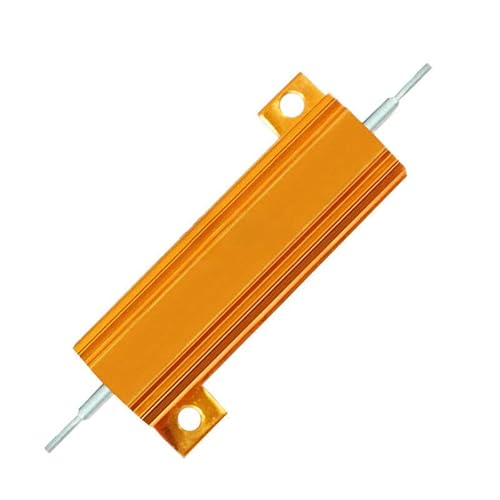 Widerstände aus Aluminiumgehäuse, 50 W, 1 Ohm, drahtgewickelter Widerstand, für Türklingel, LED, Netzteil (Gold) von MACHSWON