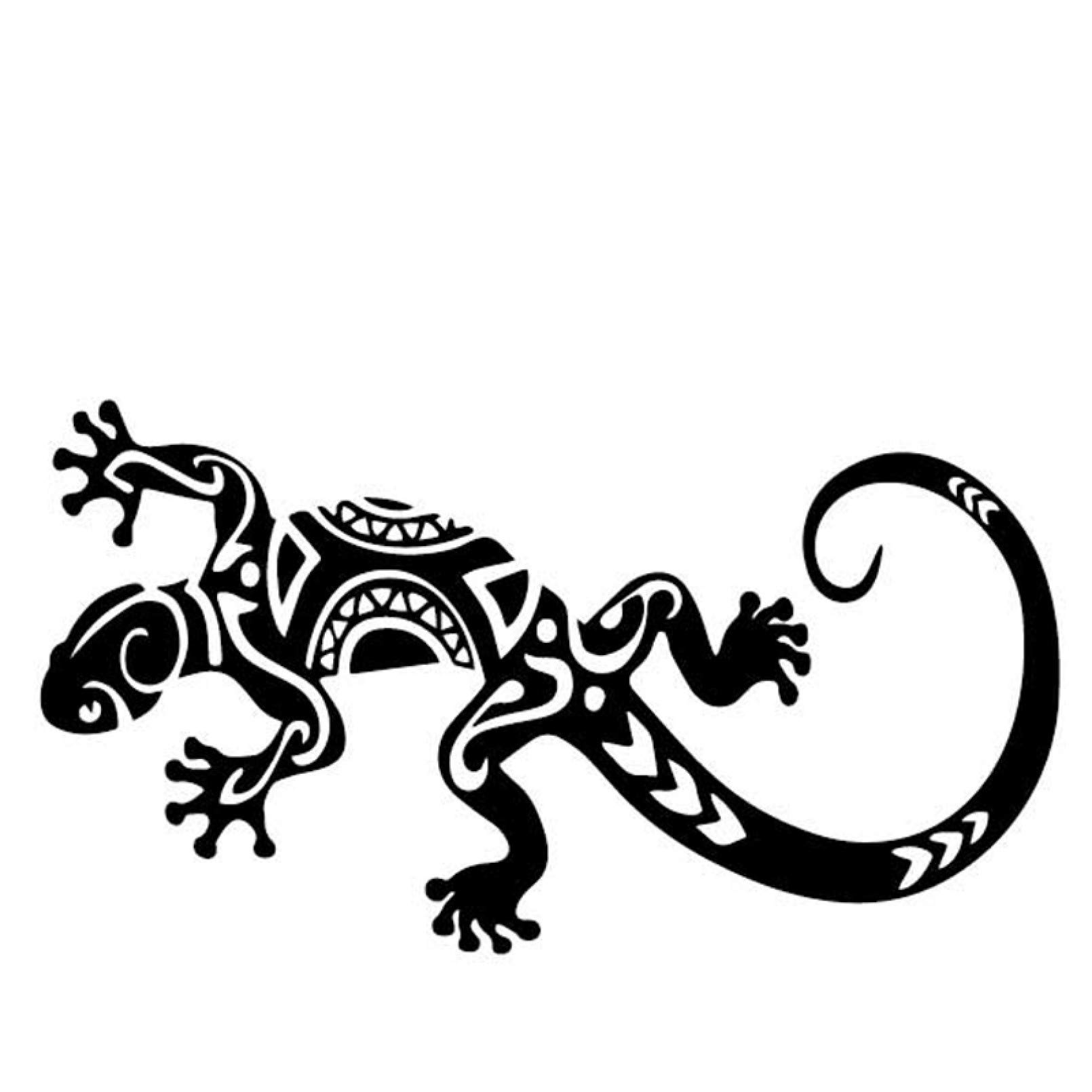 MACMRD Auto Aufkleber 16,7 cm * 9,1 cm Gecko Auto Aufkleber Stoßstange Kreative Dekoration Muster Vinyl Aufkleber Schwarz/Silber von MACMRD