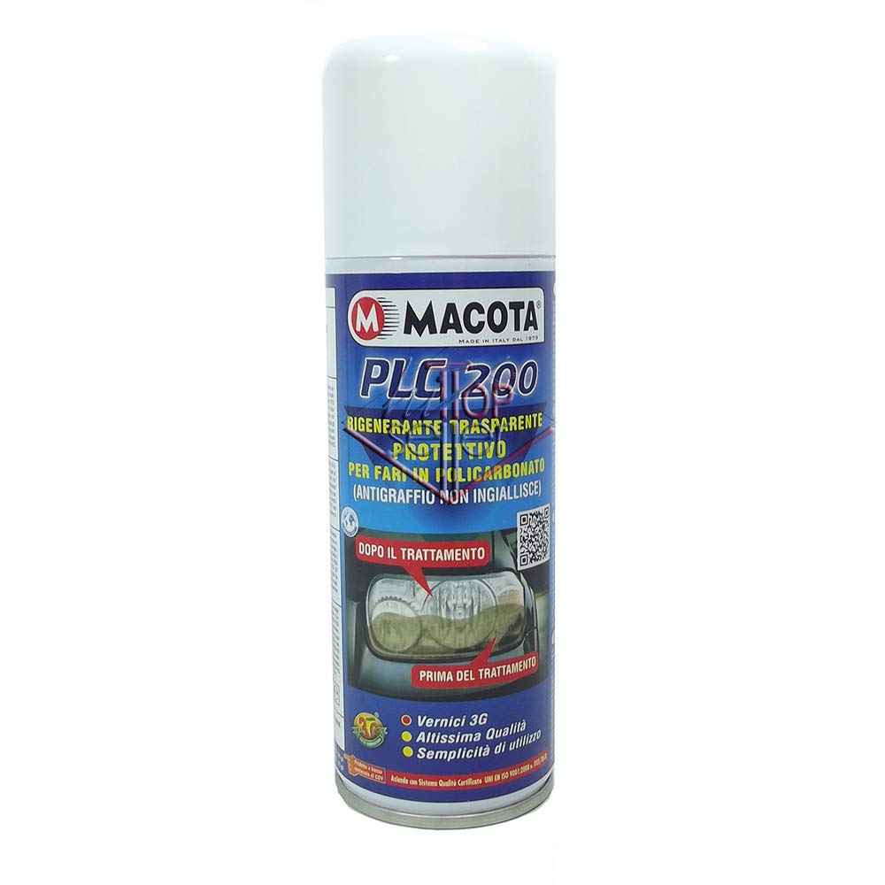MACOTA PLC 200 Scheinwerfer-Erneuerung, Spray für Scheinwerfer, Auto, Motorrad, 200 ml von MACOTA