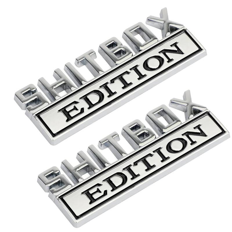 MAD HORNETS 2 Stück Shitbox Edition Emblem Aufkleber Abzeichen Aufkleber für Chevr Auto LKW #B von MAD HORNETS
