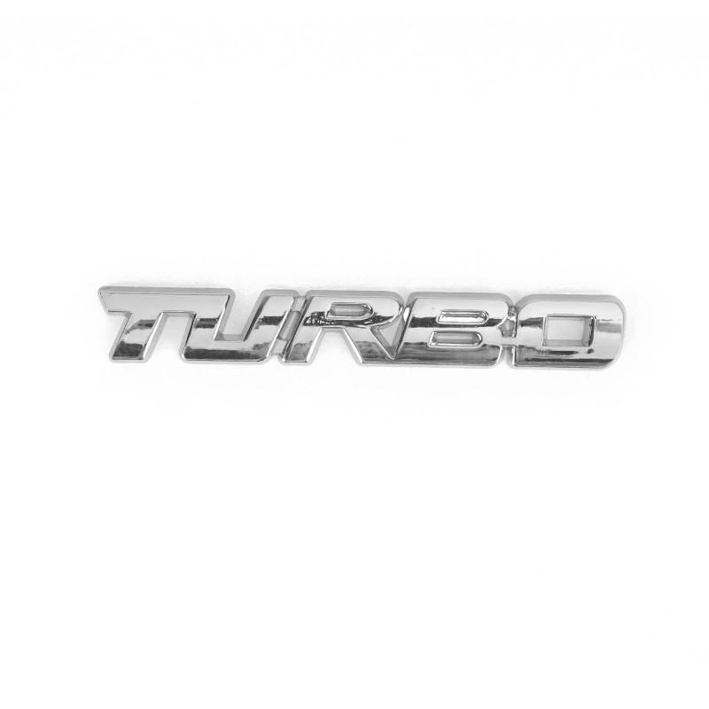 MAD HORNETS 3D-Turbo-Logo, Auto-Emblem, Aufkleber für Kofferraum, Stoßstange, Silber von MAD HORNETS
