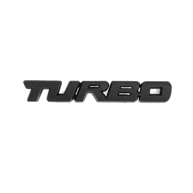 MAD HORNETS 3D-Turbo-Logo, Auto-Emblem, Kofferraum-Aufkleber, schwarz. von MAD HORNETS