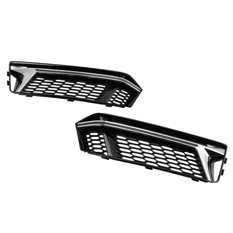 Mad Hornets 2PCS Fog Light Cover Grille Grill Fit Für AUDI A4 B9 S-Line S4 2016-2018 von MAD HORNETS