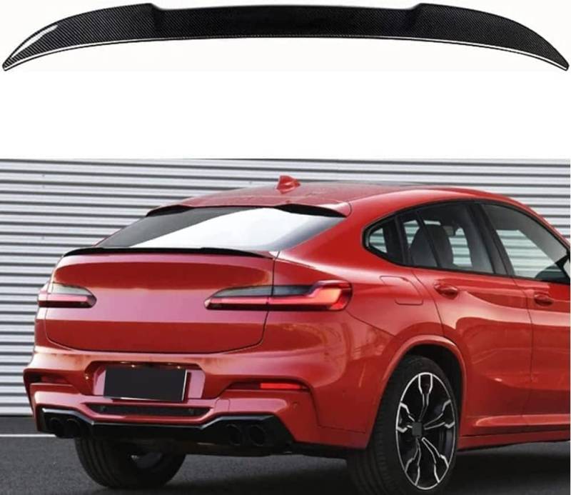 Carbon Rear Spoiler für BMW X4 G02 2019 2020 2021 Material Auto Heckspoiler Verbessern Sie die Fahrzeugstabilität Heckverkleidung/ABS von MADABO
