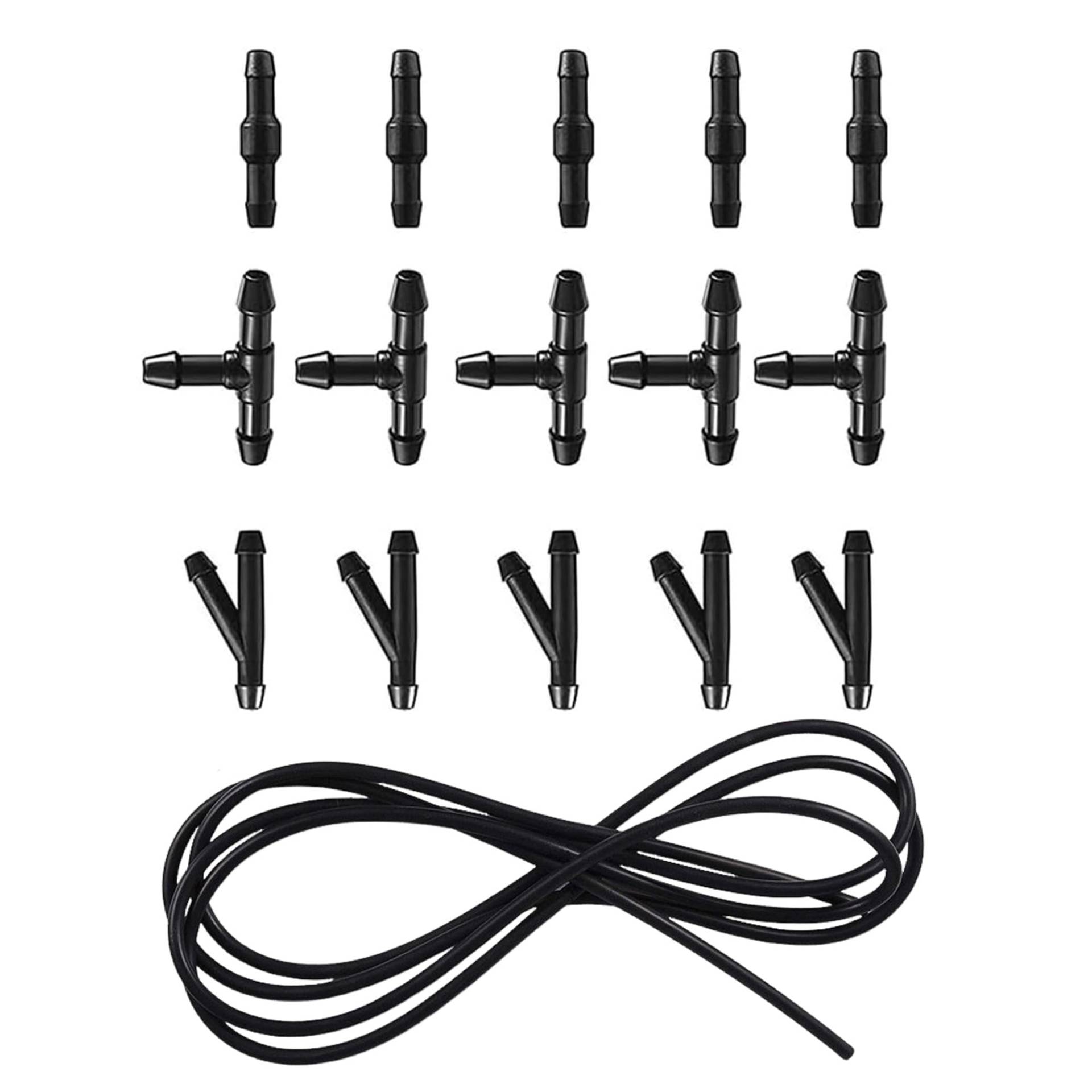 MAEXUS® Universal Scheibenwaschanlage, 3M Scheibenwaschanlage Schlauch, Unterdruckschlauch Automotive Schlauch mit 15 Stücke Schlauchverbinder, Schlauch Reparaturset von MAEXUS