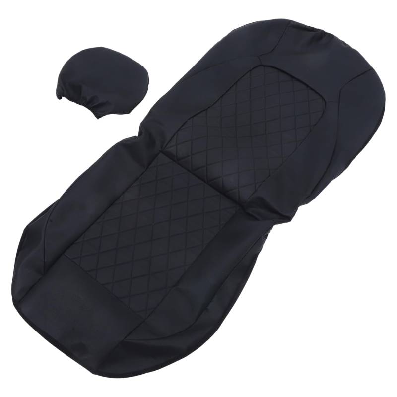 MAGICLULU 1 Satz Autositzüberzug Innere Schutz Zurück Innenverkleidungen Für Transporter Vorderer Autositzbezug Sitzbezüge Für Lastkraftwagen Autositzmäntel Pu-Leder Black von MAGICLULU