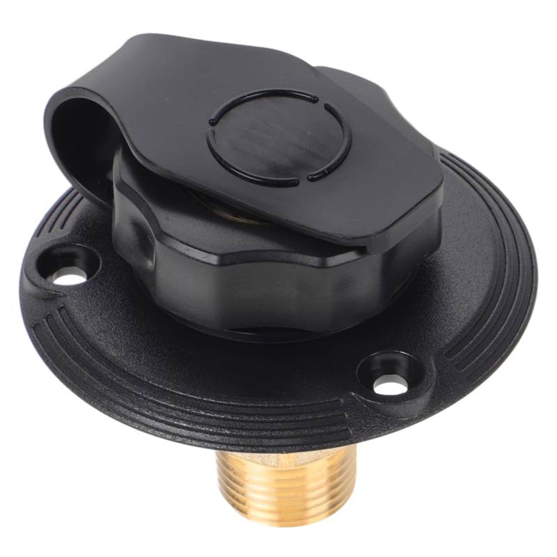 MAGICLULU 1 Satz Leckdichtes Gewindeschnittstellen Wohnmobil-Wasserrückschlagventil Wassereinlassstopfen Wassertankfüller für Wohnmobile Wassereinlass-Dreieckventil Messing Black von MAGICLULU
