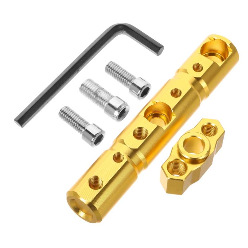 MAGICLULU 1 Satz Rückspiegelhalterung Motorrad Rückspiegelhalterung Lenker Querstange Telefonhalter Motorradspiegel Verlängerungshalter Motorrad Gepäckträger Aluminiumlegierung Golden von MAGICLULU