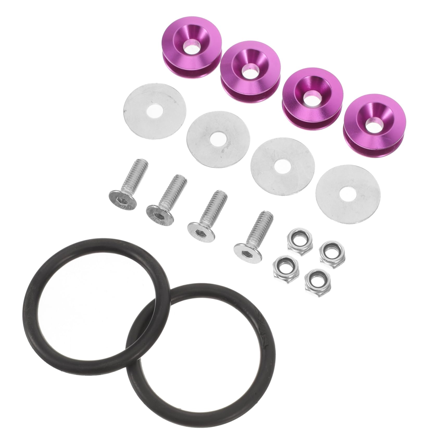 MAGICLULU 1 Satz Stoßstangenbefestigungsschnalle Haube freigeben Automobil verriegeln Stoßstangenhalter Universal- Auto-Stoßstangenschnallen Zubehör für Automodifikationen Aluminium Violett von MAGICLULU
