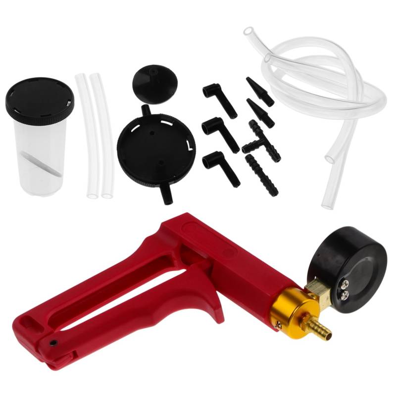 MAGICLULU 1 Satz Vakuumpumpe -Saugpistole tragbar saugen Automobil Leistung Motorrad bremspumpe Vakuum Bremsentlüfter Handpumpe Bremsentlüftungspumpe Vakuum Entlüfter Metall von MAGICLULU