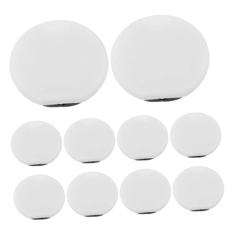 MAGICLULU 10 Sätze Rundschild -Eckcode Daten runden Möbel Stecker gemeinsam Hardware Wohnmobil montieren Eckwinkel RV-Halterung Klammern für Schrankwinkel pp Weiß von MAGICLULU