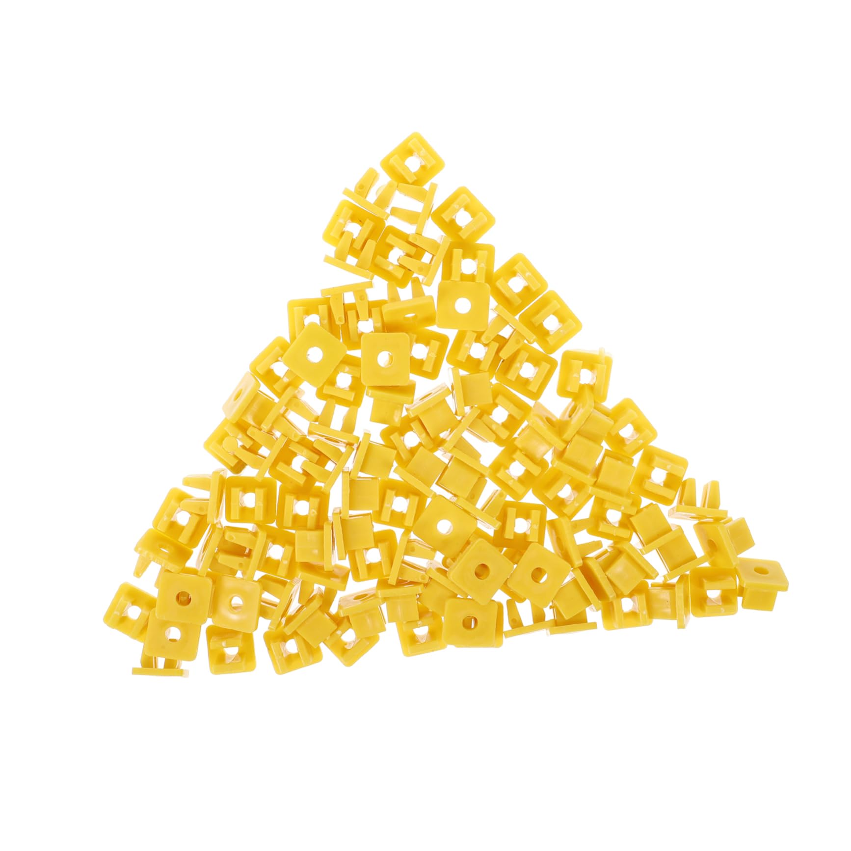MAGICLULU 100 Stück Autoschutz -schraubkarte Innere Clips Auto Teil Auto Versorgung Nummernschildmutter Quadratlochhalter Stoßstangenabdeckungshalter Plastik Yellow von MAGICLULU