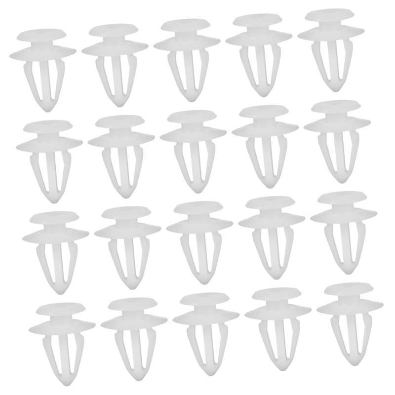 MAGICLULU 100 Stück Schnalle der Türverkleidung nietzange Motorabdeckungsclip Stoßfänger-Befestigungsclip Nietklemme Halteclip Auto-Stecknadel PA66-Nylon Weiß von MAGICLULU