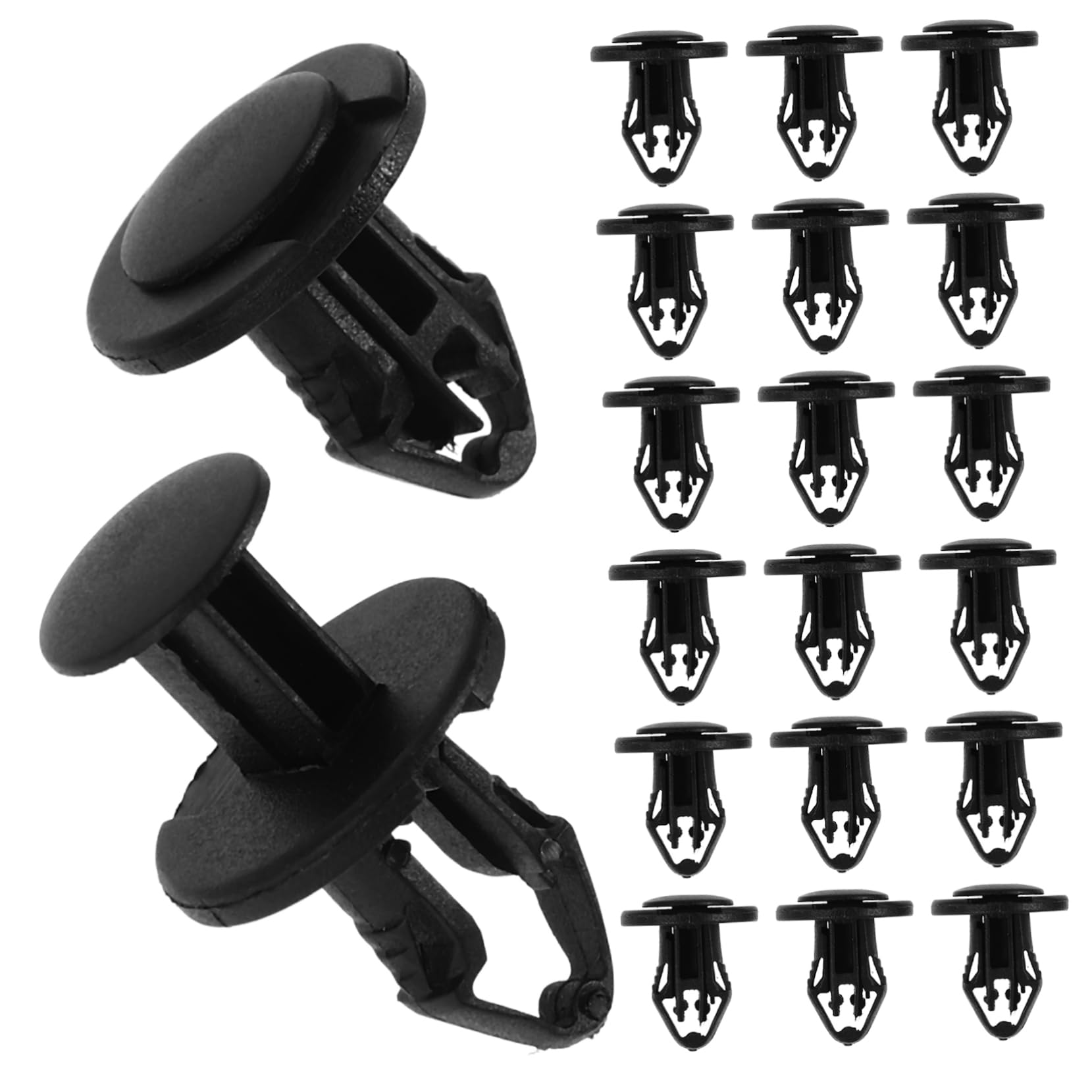 MAGICLULU 100 Stück Stoßstifte für Kraftfahrzeuge Automobil Stoßstange Festsetzung Verschluss Clips und Befestigungselemente Nieten für Autos Kfz -Körperteile Plastik Black von MAGICLULU