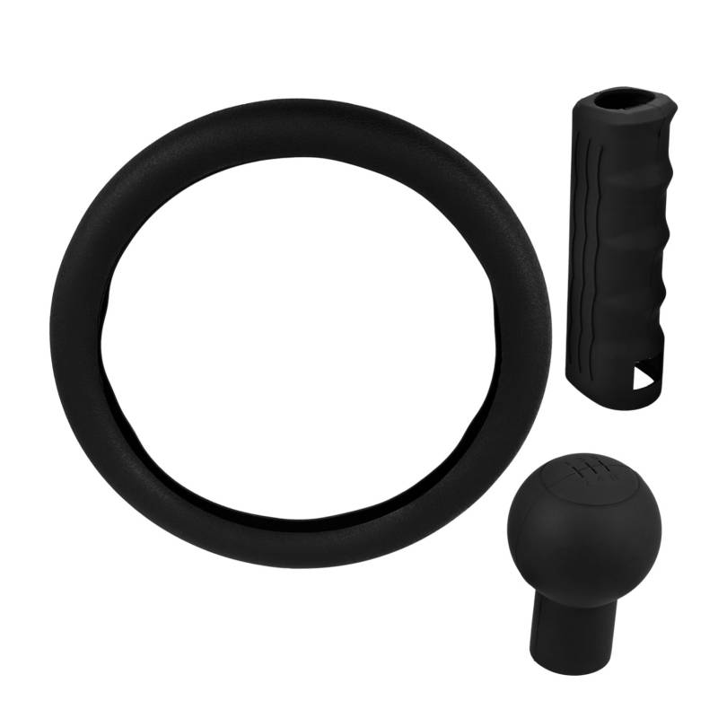 MAGICLULU 1Satz Lenkradabdeckung aus Teiliges Auto Innenzubehör mit Handbrems und Schalthebelabdeckung Kompatibel mit Verschiedenen Automodellen Langlebig und Pflegeleicht von MAGICLULU