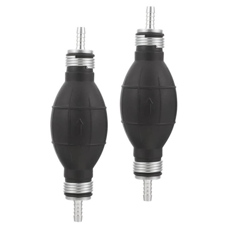 MAGICLULU 2 Stück Flüssigkeitsförderpumpe Siphon-handpumpe Marine-handpumpe Benzinübertragungspumpe Squeeze-ball-vakuumpumpe Multifunktions-flüssigkeitssauger Getriebeölpumpe Edelstahl Black von MAGICLULU