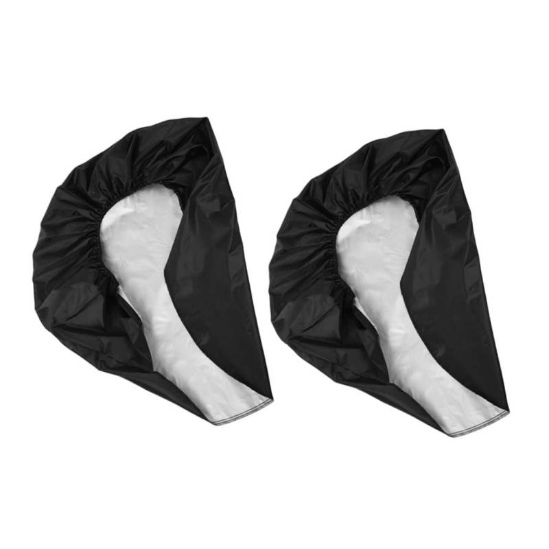 MAGICLULU 2 Stück Reifenabdeckung Reserveradabdeckung Für Wohnmobilanhänger Ersatzradabdeckung wasserdichte Radabdeckung Reserveradabdeckungen Für Anhänger Stoff Black von MAGICLULU