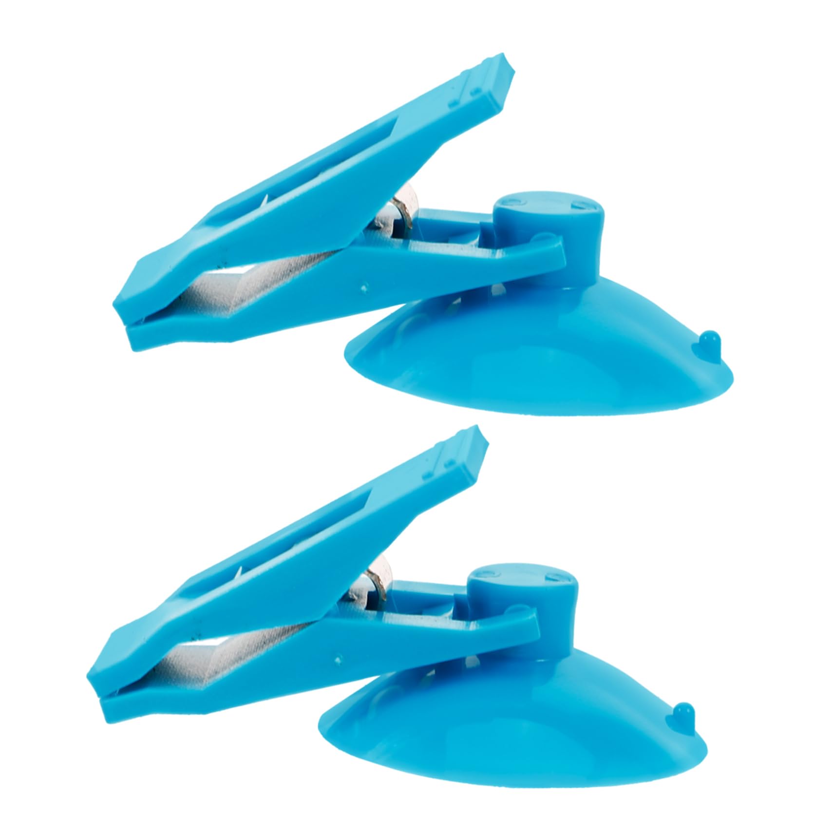 MAGICLULU 2 Stück Saugnapf-Clip Klebrig Inhaber Autozubehör Montieren Fenster Name Clips Tickethalter Mit Saugnapf Autohalterung Autokartenhalter Autokartenclip Sky-Blue PVC von MAGICLULU