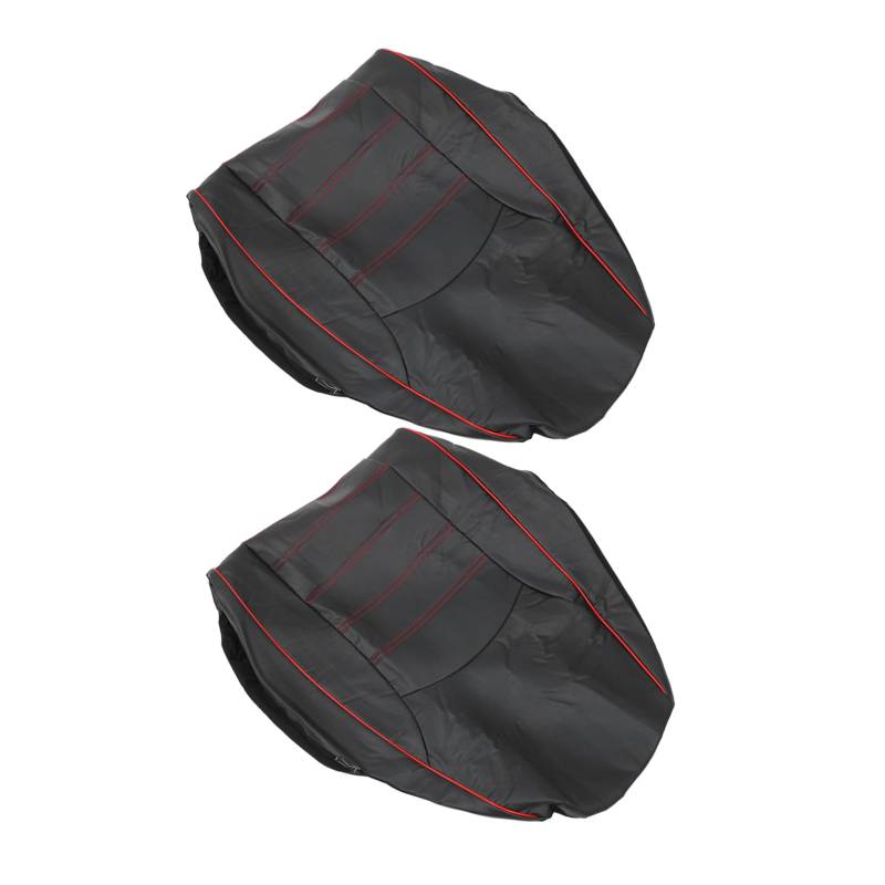 MAGICLULU 2 Stück wasserdichte Sitzbedeckung Schutz Universal- Abdeckung Sitzbezüge Rückenlehne SUV-vordersitzbezug Einteiliger Sitzbezug Auto Wasserdichter Sitzbezug Rot Pu von MAGICLULU