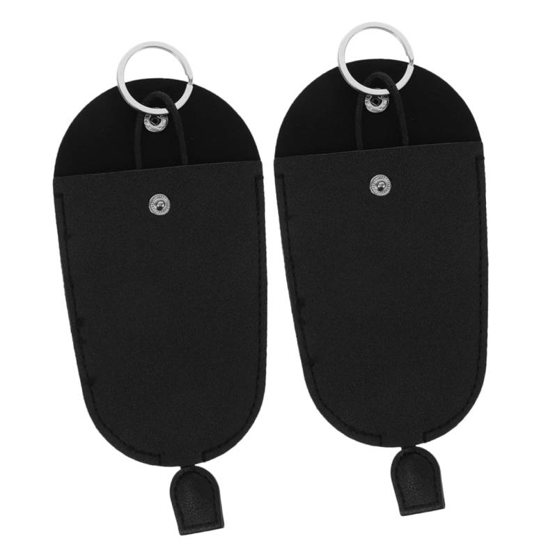 MAGICLULU 2Stücke Autoschlüsselhalter Aus Weichem Kunstleder Kompakter Schlüsselorganisator Mit Geometrischem Design Und Schnappverschluss Für Fahrzeugschlüssel von MAGICLULU