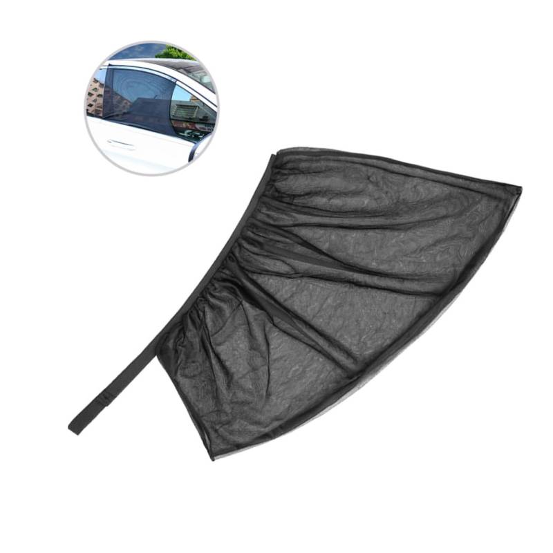MAGICLULU 2Stücke Nylon Netzvorhang Für Auto Frontscheibe Atmungsaktiv Universeller UV Sonnenschutz Schwarz Optimaler Autosonnenschutz Für Fenster Und Fahrzeugheck von MAGICLULU