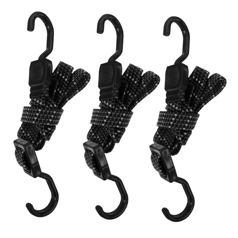 MAGICLULU 3 Stück Elastischer Riemen Kabel Einstellbar Spanngurte Helmseil Fahrrad Umreifung Gepäck Seil Helm Elastisches Seil Gepäckbinderiemen Cargo-zurrgurt Hochklebegarn von MAGICLULU