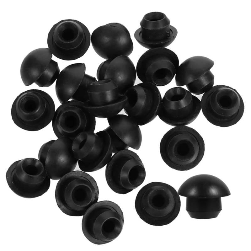 MAGICLULU 30 Stück Kopfhörerstecker horizontaler Spund für Autos Bodenbuchsölfüller Jack Ölfüller Autohydraulische Buchsen hydraulischer Wagenheber Hydrauliköl Lochstopfen Gummi Schwarz von MAGICLULU