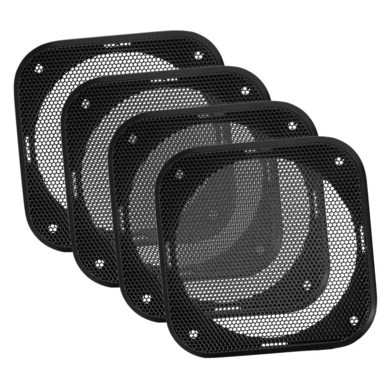 MAGICLULU 4 Stück Quadratische Horn Netzabdeckung Netzzubehör Wetterfester Stoffschutz Quadratische Lautsprechergrillabdeckung Lautsprechergitterstoff Zubehör Lautsprechergrillnetz von MAGICLULU
