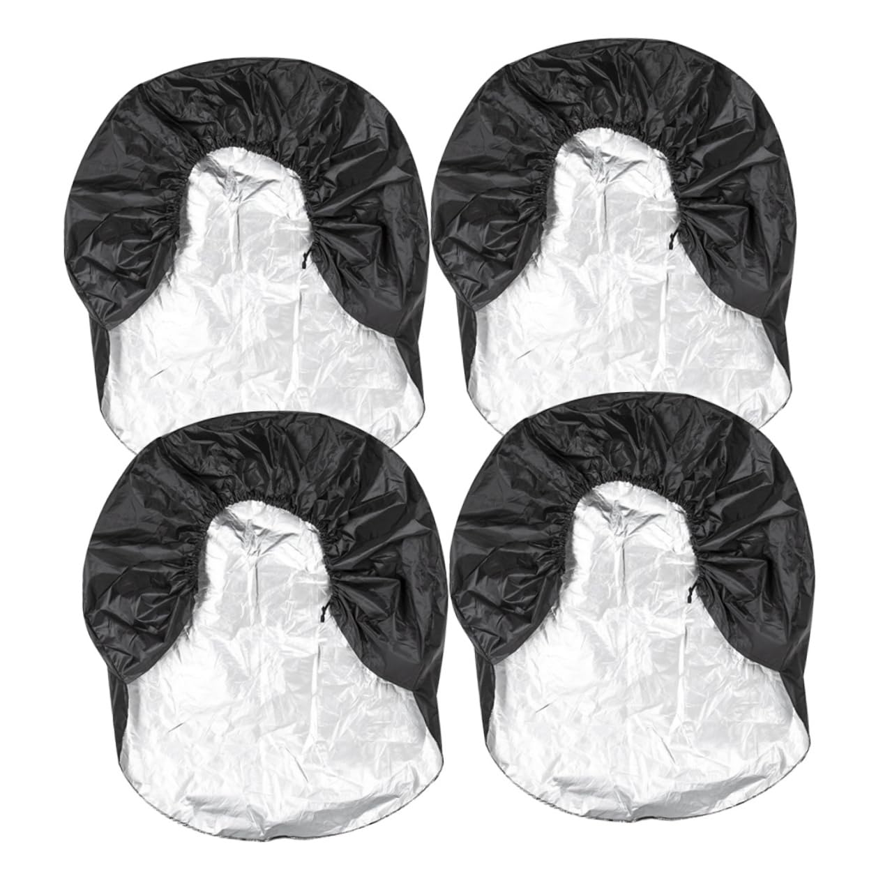 MAGICLULU 4 Stück Reifenschutzhüllen Radabdeckungen Autoanhänger Schutz Solide Zum Schutz Der Echten Reifenabdeckung LKW Wohnmobil Abdeckung Schwarz 190T Polyester TAFT von MAGICLULU