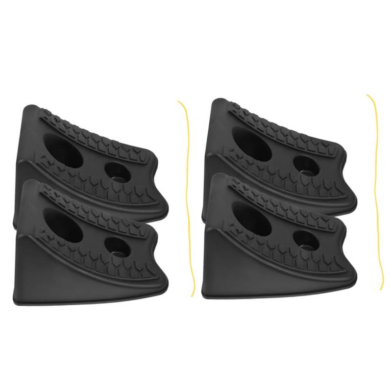 MAGICLULU 4 Stück Wohnmobilkeile Für Wohnwagen Hochleistungsradklammer Ziehen Um Automobil Schwer Radstabilisator Für Wohnmobile Rv Unterlegkeil Anhängerblöcke Abs Black von MAGICLULU