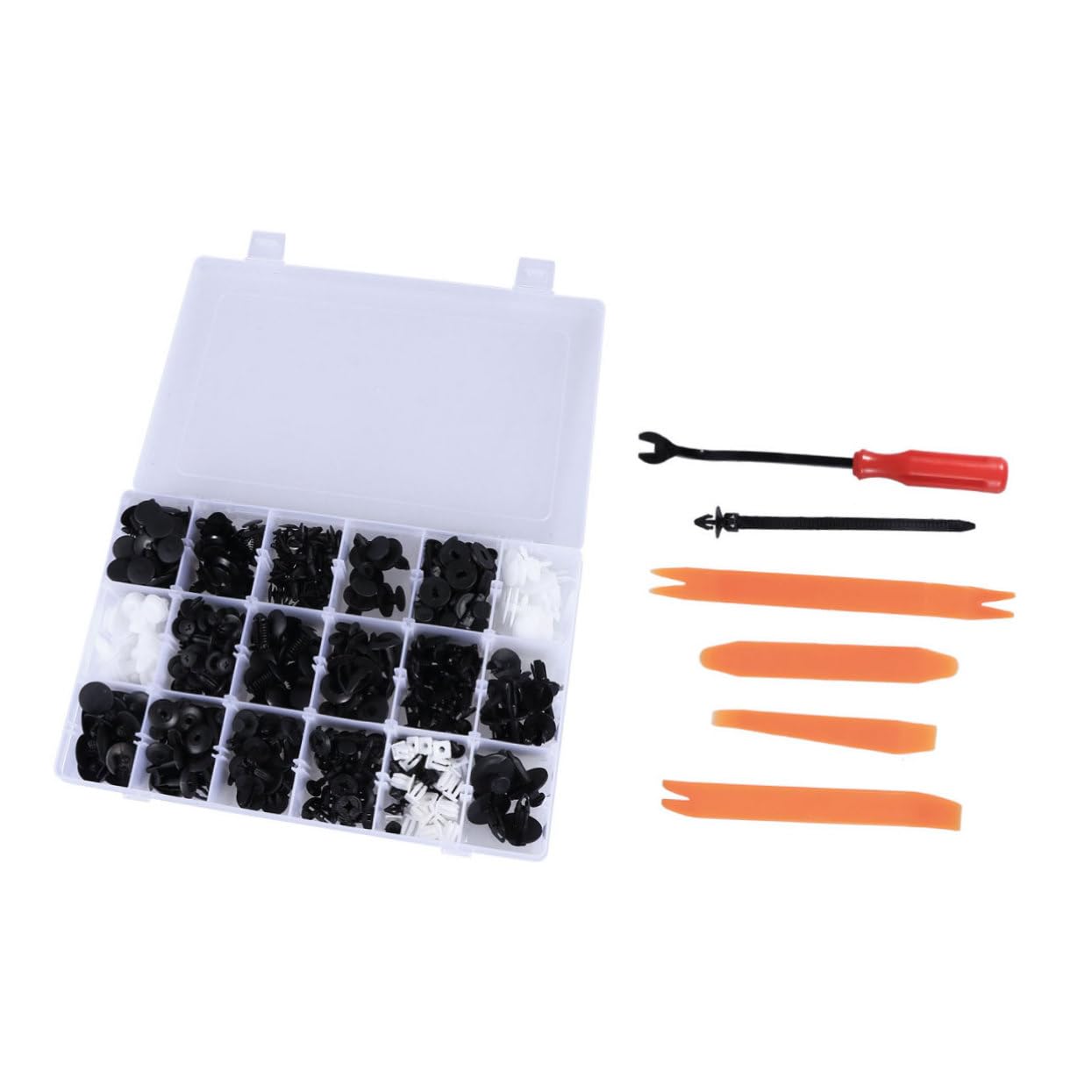 MAGICLULU 435 Stücke Autotürschnalle Automobil Körper Clips Trimmen Liner Drücken Verschluss Bausatz Abdeckung Stoßstange Stoßstifte Für Kraftfahrzeuge Auto-Push-pins Black MAGICLULU 435 Stücke Autotürschnalle Automobil Körper Clips Trimmen Liner Drücken Verschluss Bausatz Abdeckung Stoßstange Stoßstifte Für Kraftfahrzeuge Auto-Push-pins Black von MAGICLULU