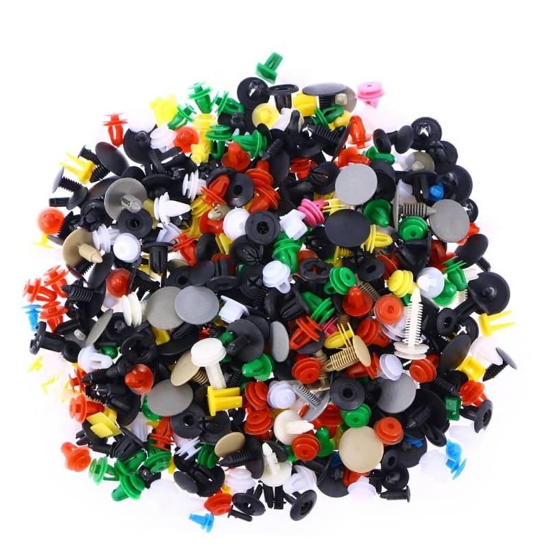 MAGICLULU 500 Stück Autointerne Klemme Auto-Push-Pins Stoßstifte für Kraftfahrzeuge Befestigungselemente eindrücken Push-Pin-Clips Automotive auf Autos drängen von MAGICLULU