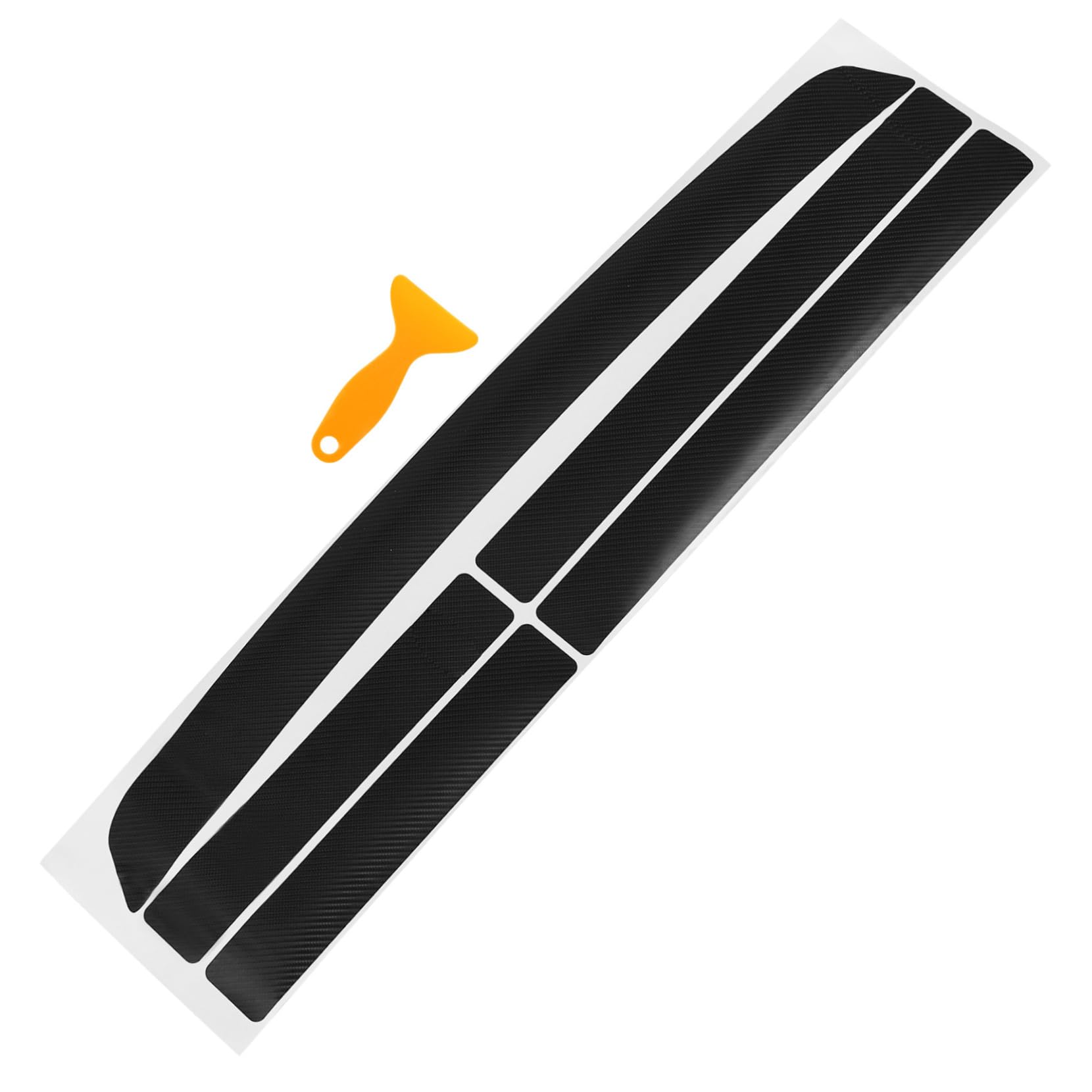 MAGICLULU 5Stücke Autotür Aufkleber Carbonfaser Schutzfolie für Türschwellen rutschfest Schützt Kratzern Verschleiß Auto Einstiegsleisten von MAGICLULU