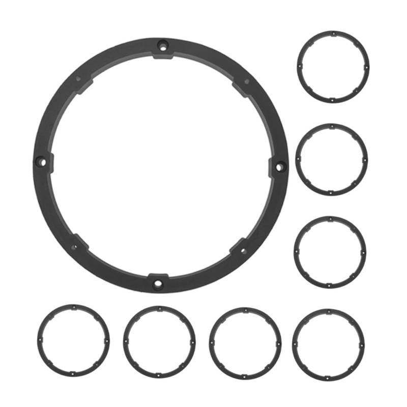 MAGICLULU 8Stücke Lautsprecheradapter Ringe für Auto Schwarzer Kunststoff Abstandshalter zur Geräuschreduzierung und Verbesserung der Audioqualität Langlebig und Einfach von MAGICLULU