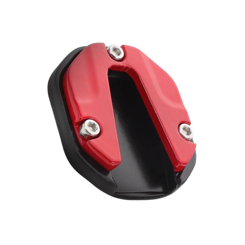 MAGICLULU Aluminiumlegierung Motorrad Ständerplatte Motorrad Parkplatz Seitenständer Rot Motorrad Ständer Pad Motorrad Ständer Pad Groß von MAGICLULU