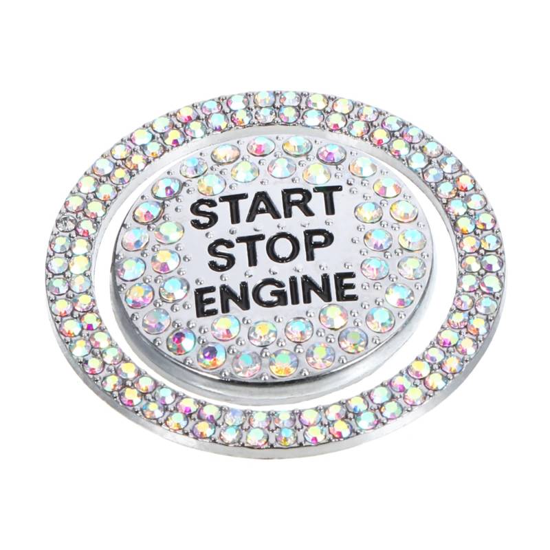 MAGICLULU Auto Motorstart Ring Bling Zündstarter Abdeckung Mit Strass Universelle Kompatibilität Für Motorstartknopf Hochwertige Dekoration Für Ihr Fahrzeug Stilvolles Design von MAGICLULU