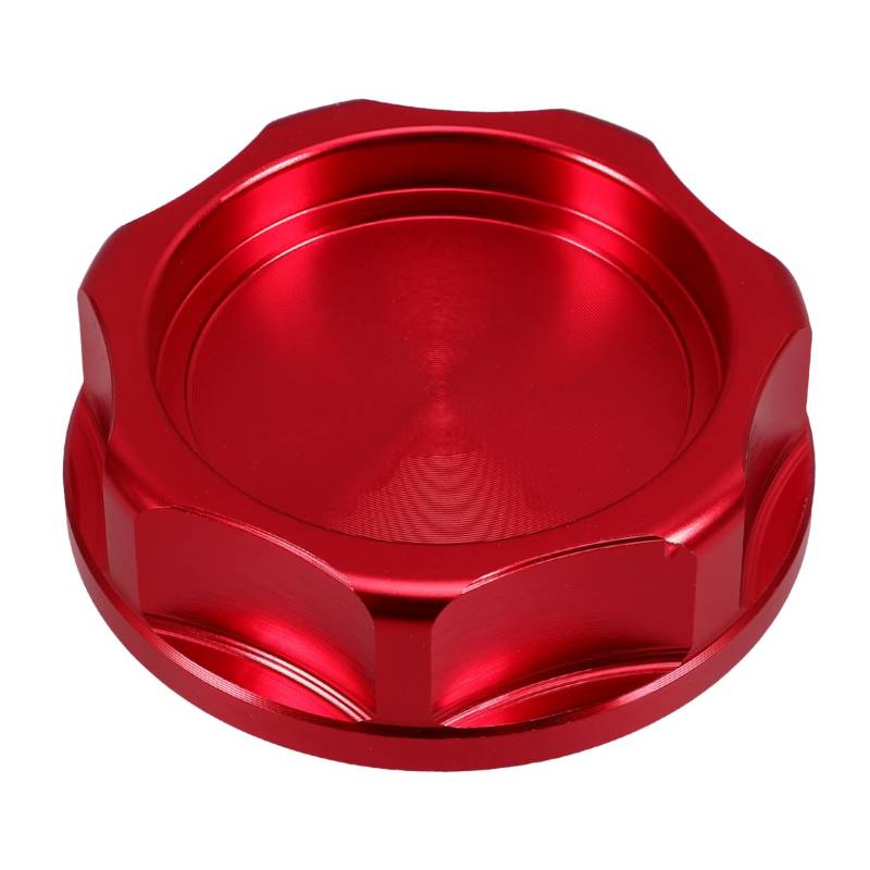 MAGICLULU Automodifizierter Öldeckel Tankzubehör Tankdeckel Öltankdeckel Stabiler Deckel Autozubehör Autotank Ersatzteil Automodifiziertes Teil Rote Aluminiumlegierung von MAGICLULU