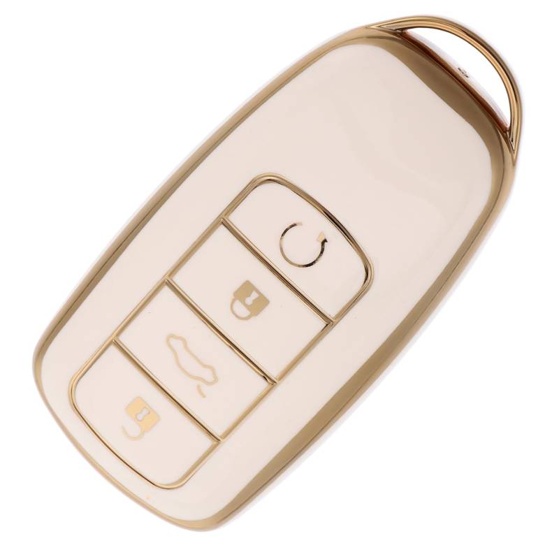 MAGICLULU Autoschlüsselschale Autoschlüsselschutz Auto-schlüsselanhänger-Abdeckung Fob Schlüssel Abdeckung Schlüsseletui Schlüsselanhängerschutz Schutzabdeckung Für Autoschlüssel TPU Weiß von MAGICLULU