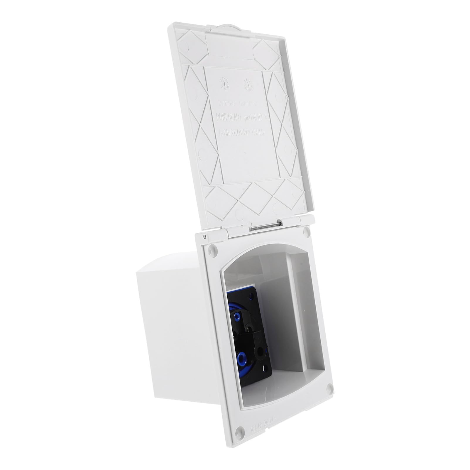 MAGICLULU Externe Netzhöhle Buchse Einlassversorgung Anhänger-Stromanschluss Steckdosen Ufer Stromeingang Wohnmobil-Stromanschluss Wohnmobil Zubehör ABS、UV Weiß von MAGICLULU