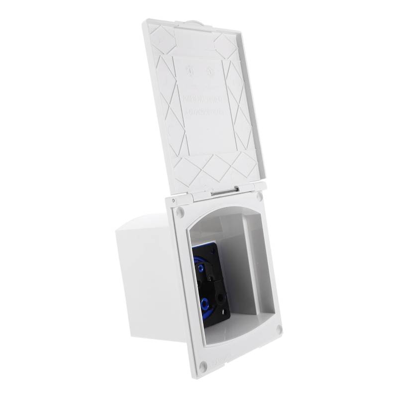 MAGICLULU Externe Netzhöhle Buchse Einlassversorgung Anhänger-Stromanschluss Steckdosen Ufer Stromeingang Wohnmobil-Stromanschluss Wohnmobil Zubehör ABS、UV Weiß von MAGICLULU