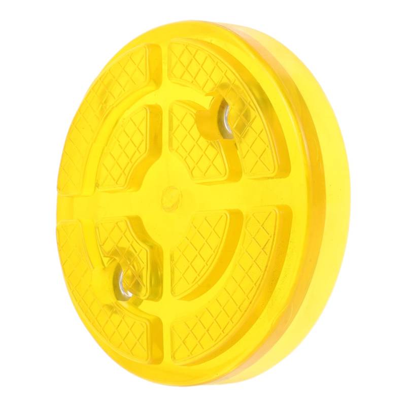 MAGICLULU Gummiauflage Anheben Hebeblöcke Bodenheberauflage Klinkenpad-Adapter Jack-pad Unterlage Wagenheberauflagen Für Wagenheber Wagenheberpolster Gerundet Runden Yellow von MAGICLULU
