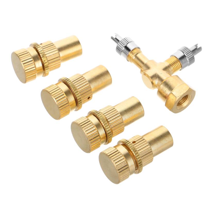 MAGICLULU LKW Zubehör Reifen Bremsventil Entlüfterschlüssel Reifendruckmesser Autozubehör Autos Fahrradzubehör Reifenwerkzeugkappen Rad Luftdichte Dichtung Golden Copper von MAGICLULU