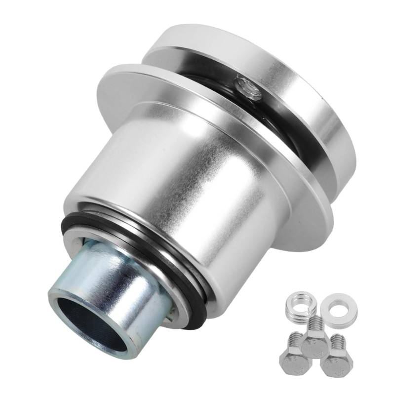 MAGICLULU Lenkrad Schnellspanner Lkw Abdeckungen Lenkradnabe Lenkraderhöhungsadapter Modifikation Lenkradvorrichtung Schnellspanner Nabe Autoteil Silber Aluminiumlegierung von MAGICLULU