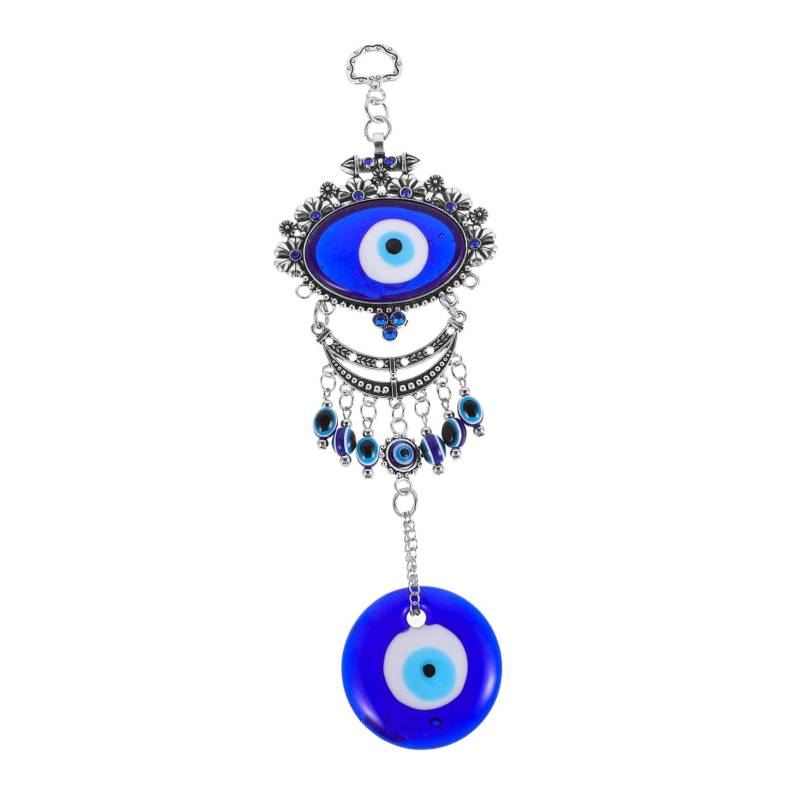 MAGICLULU Mond Wanddekoration Auge Böser Blick Hängendes Metall Gefertigtes Gartenornament für Wohnkultur von MAGICLULU
